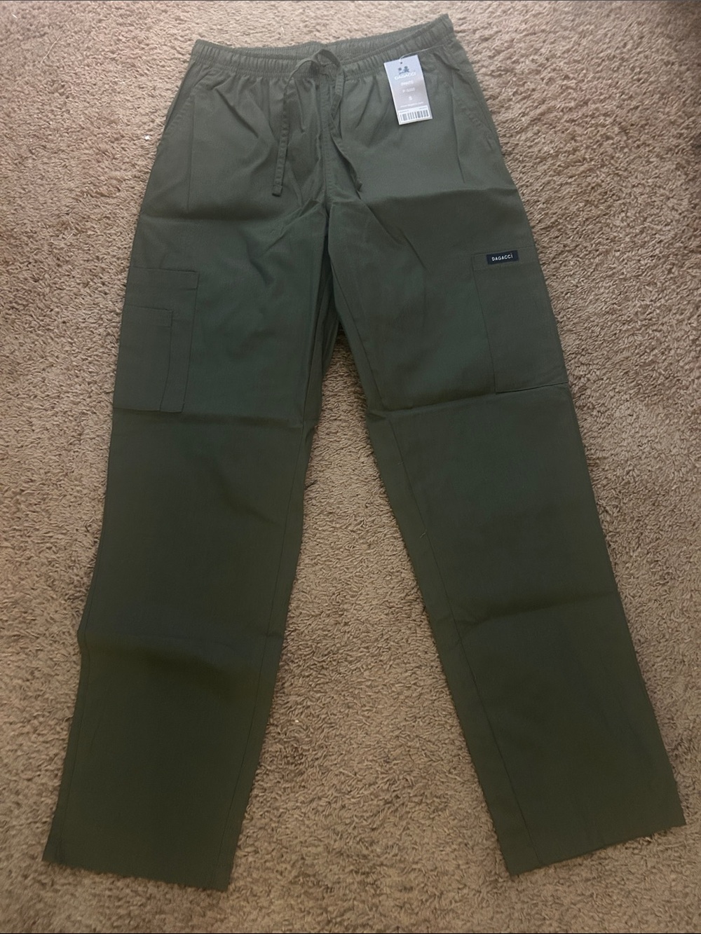 Women's Olive Straight-Leg Utility Pants by Unbranded